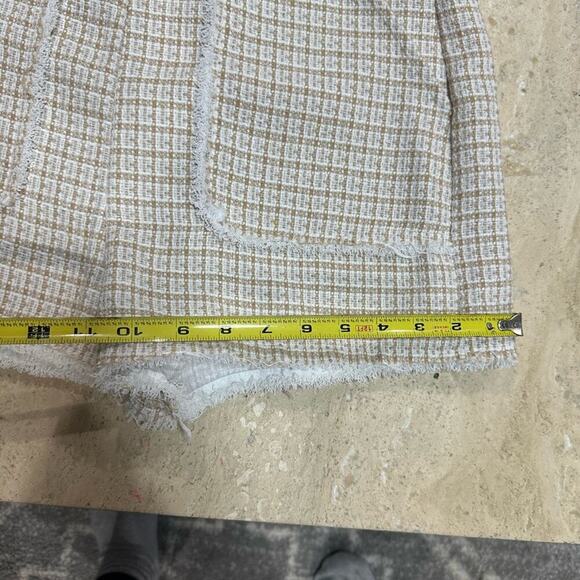 Shorts for Women High Waist Plaid Pattern Tweed Wide Leg Shorts Size M - Picture 6 of 8